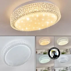 Plafonnier Suno LED Transparent, Blanc, 1 lumière