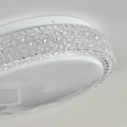 Plafonnier Suno LED Transparent, Blanc, 1 lumière