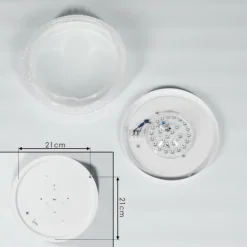 Plafonnier Suno LED Transparent, Blanc, 1 lumière