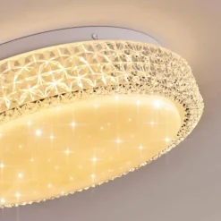 Plafonnier Suno LED Transparent, Blanc, 1 lumière
