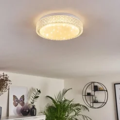 Plafonnier Suno LED Transparent, Blanc, 1 lumière