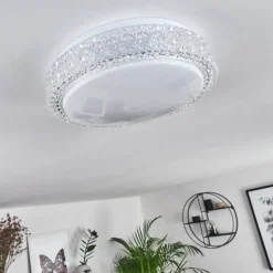 Plafonnier Suno LED Transparent, Blanc, 1 lumière