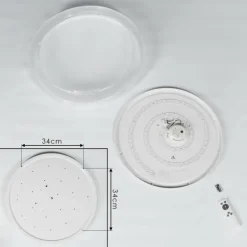 Plafonnier Suno LED Transparent, Blanc, 1 lumière, Télécommandes