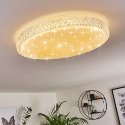 Plafonnier Suno LED Transparent, Blanc, 1 lumière, Télécommandes