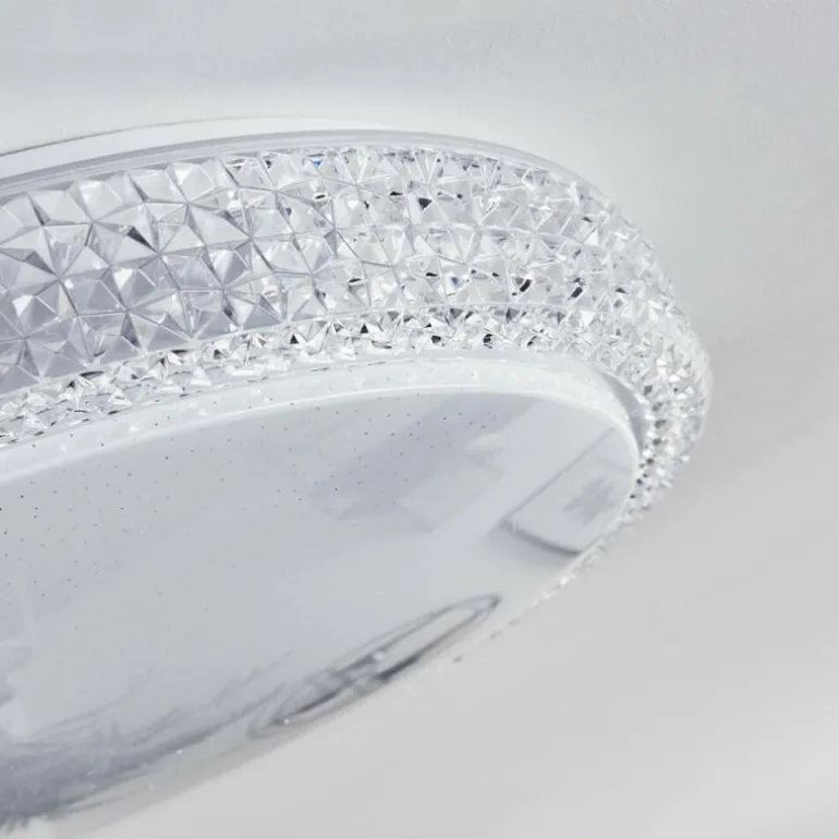 Plafonnier Suno LED Transparent, Blanc, 1 lumière