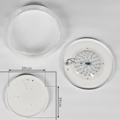 Plafonnier Suno LED Transparent, Blanc, 1 lumière