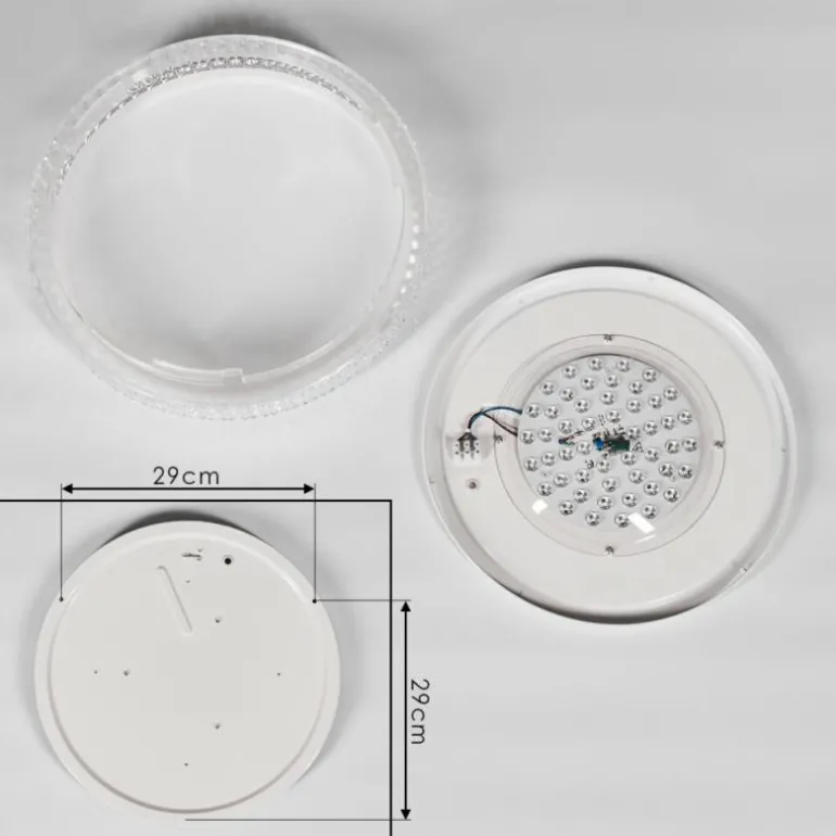 Plafonnier Suno LED Transparent, Blanc, 1 lumière
