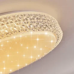 Plafonnier Suno LED Transparent, Blanc, 1 lumière
