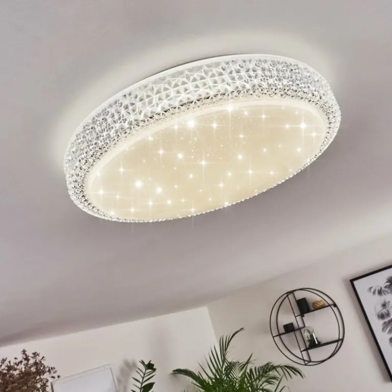 Plafonnier Suno LED Transparent, Blanc, 1 lumière