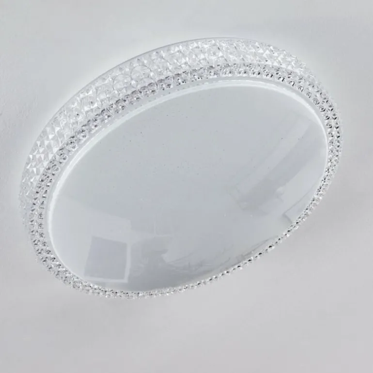 Plafonnier Suno LED Transparent, Blanc, 1 lumière