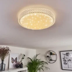 Plafonnier Suno LED Transparent, Blanc, 1 lumière