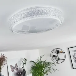 Plafonnier Suno LED Transparent, Blanc, 1 lumière