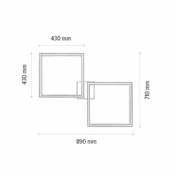 Plafonnier Surisultana LED Écru, 2 lumières
