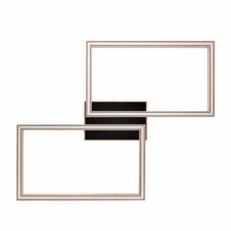 Plafonnier Surisultana LED Bois clair, Noir, 2 lumières