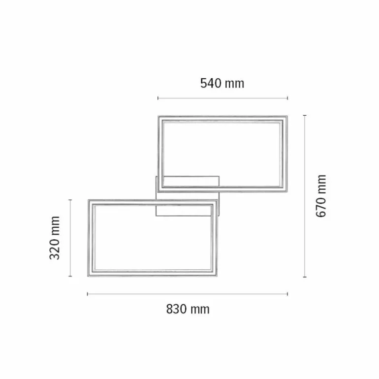 Plafonnier Surisultana LED Bois clair, Noir, 2 lumières