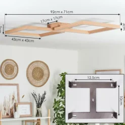 Plafonnier Surisultana LED Écru, 2 lumières