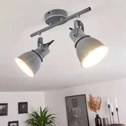 Plafonnier Susu Gris, 2 lumières