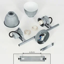 Plafonnier Susu Gris, 2 lumières