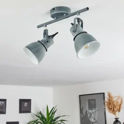 Plafonnier Susu Gris, 2 lumières
