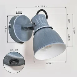 Plafonnier Susus Gris, 1 lumière