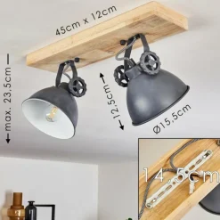 Plafonnier Svanfolk Bleu, Brun, Gris, Blanc, 2 lumières