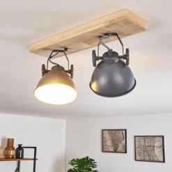 Plafonnier Svanfolk Bleu, Brun, Gris, Blanc, 2 lumières