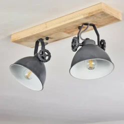 Plafonnier Svanfolk Bleu, Brun, Gris, Blanc, 2 lumières