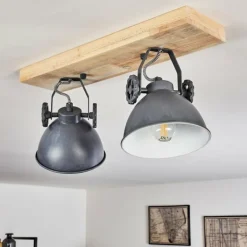 Plafonnier Svanfolk Bleu, Brun, Gris, Blanc, 2 lumières