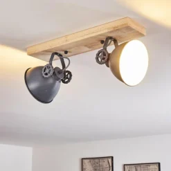 Plafonnier Svanfolk Bleu, Brun, Gris, Blanc, 2 lumières