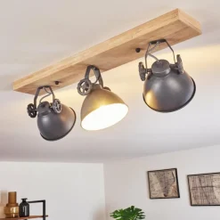 Plafonnier Svanfolk Bleu, Brun, Gris, Blanc, 3 lumières