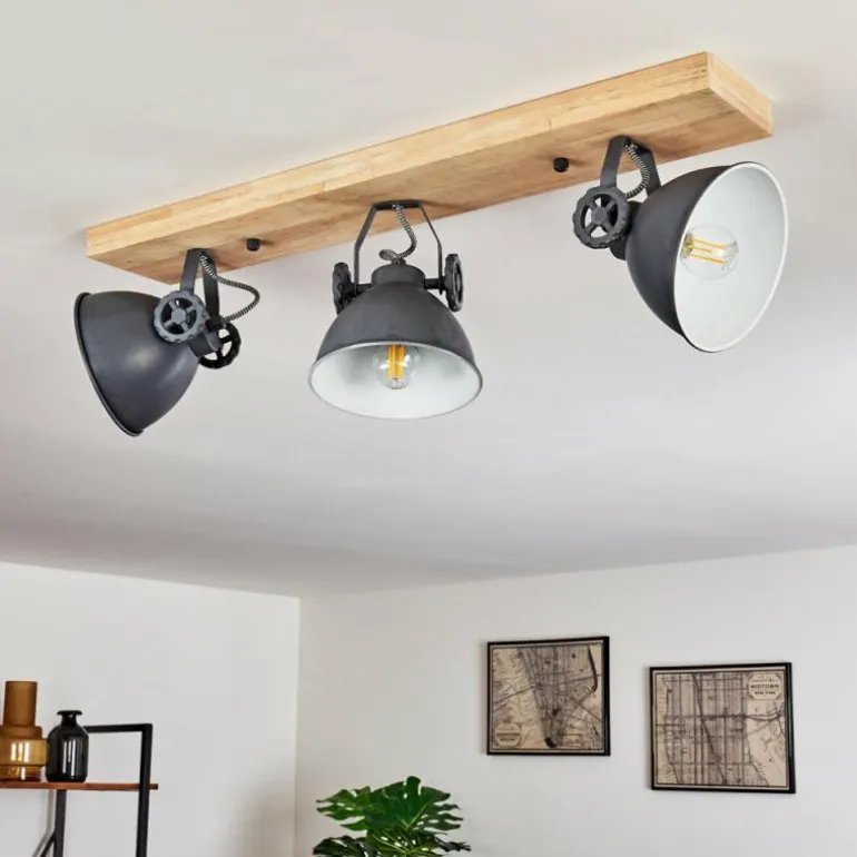 Plafonnier Svanfolk Bleu, Brun, Gris, Blanc, 3 lumières