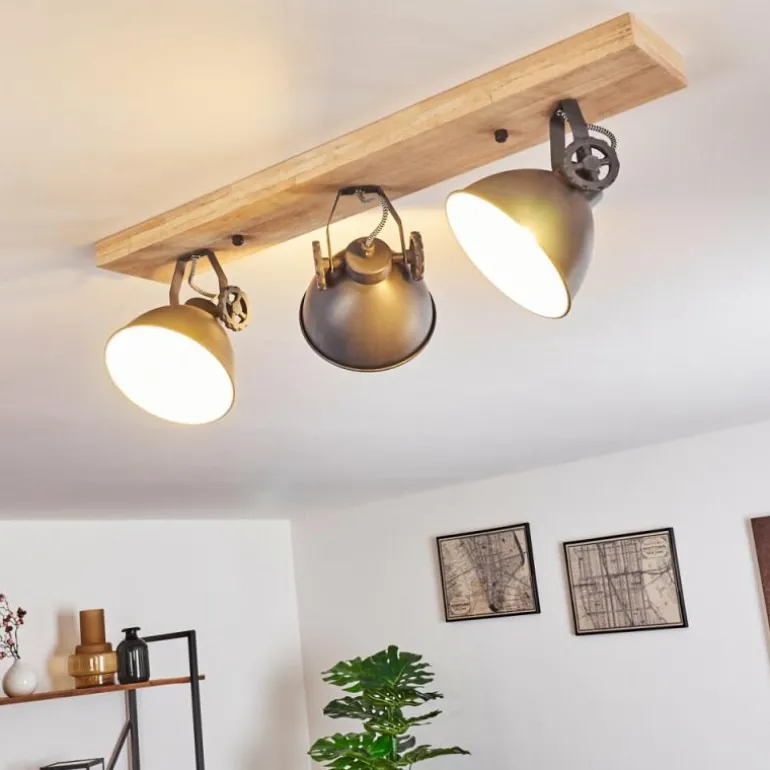 Plafonnier Svanfolk Bleu, Brun, Gris, Blanc, 3 lumières