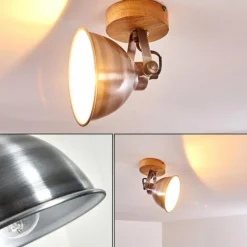 Plafonnier Svanfolk Bois clair, 1 lumière