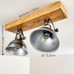 Plafonnier Svanfolk Bois clair, 2 lumières