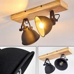 Plafonnier Svanfolk Bois clair, 2 lumières