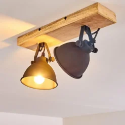 Plafonnier Svanfolk Bois clair, 2 lumières