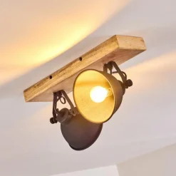 Plafonnier Svanfolk Bois clair, 2 lumières