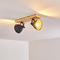 Plafonnier Svanfolk Bois clair, 2 lumières