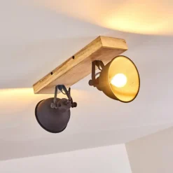 Plafonnier Svanfolk Bois clair, 2 lumières