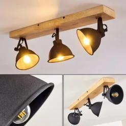 Plafonnier Svanfolk Bois clair, 3 lumières