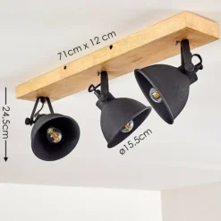 Plafonnier Svanfolk Bois clair, 3 lumières