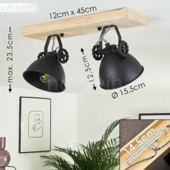 Plafonnier Svanfolk Bois clair, 2 lumières