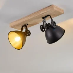 Plafonnier Svanfolk Bois clair, 2 lumières