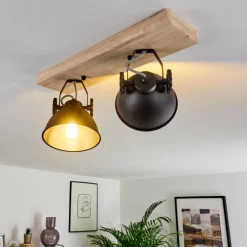 Plafonnier Svanfolk Bois clair, 2 lumières