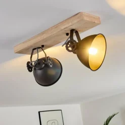 Plafonnier Svanfolk Bois clair, 2 lumières