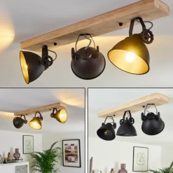 Plafonnier Svanfolk Bois clair, Noir, 3 lumières