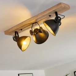 Plafonnier Svanfolk Bois clair, Noir, 3 lumières