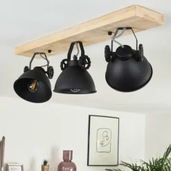 Plafonnier Svanfolk Bois clair, Noir, 3 lumières