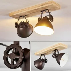 Plafonnier Svanfolk Brun, Noir, Blanc, 2 lumières