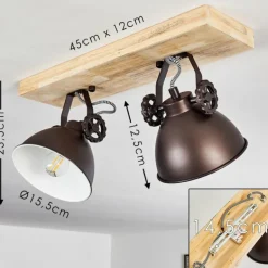 Plafonnier Svanfolk Brun, Noir, Blanc, 2 lumières